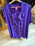 Only-M paarse roezel blouses maat 46, Ophalen of Verzenden, Zo goed als nieuw, Maat 46/48 (XL) of groter, Paars