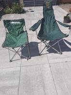 Te koop 2 leuke opvouwbare stoelen 1 met voetensteun, Ophalen of Verzenden, Zo goed als nieuw, Campingstoel
