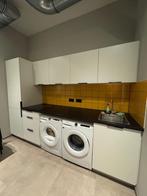 Complete KVIK Keuken met AEG Apparatuur, Ophalen, Wit, Enkelwandige keuken, Composiet