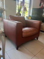 Lederland fauteuil in cognac kleur / loveseat, Huis en Inrichting, Fauteuils, Ophalen, Gebruikt, Leer, 75 tot 100 cm
