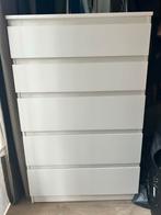 Witte JYSK Kast met 5 Lades - Goede Staat!, Huis en Inrichting, Kasten | Dressoirs, Ophalen, Kunststof, Gebruikt, 50 tot 100 cm