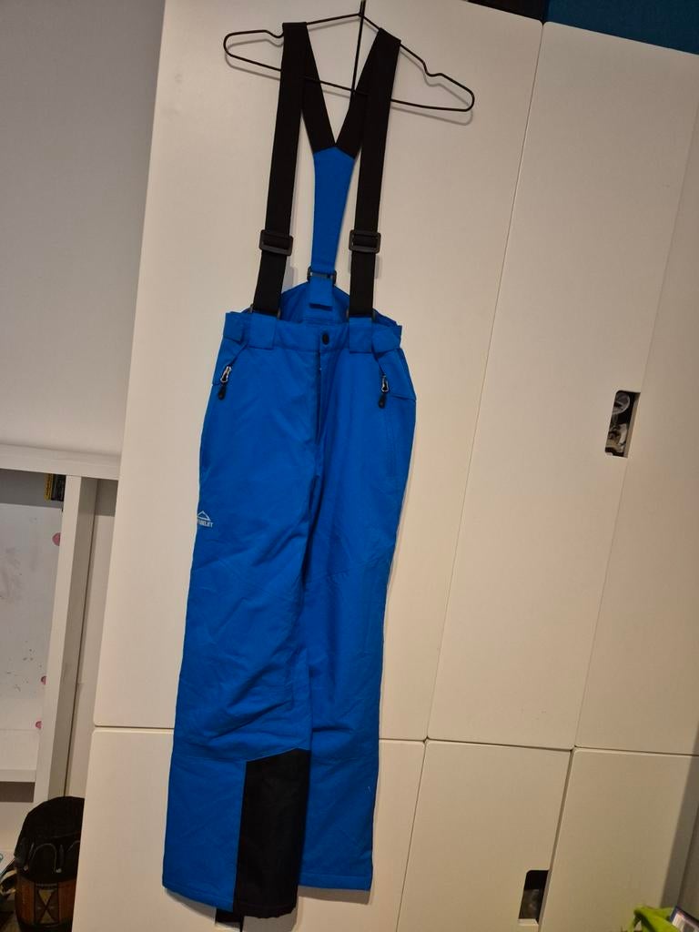 Blauwe McKinley Skibroek met Bretels - Maat 164, Broek, Ophalen of Verzenden, Zo goed als nieuw, McKinley