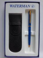 Balpen Waterman Apostrophe blue marble gold trim - nieuw, Nieuw, Met doosje, Waterman, Balpen