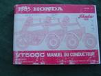 Honda VT500C 1985 Shadow motorcycle owner's manual VT 500 C, Motoren, Handleidingen en Instructieboekjes, Ophalen of Verzenden