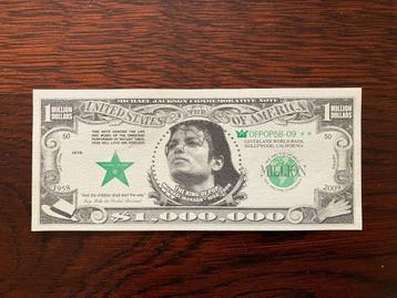Michael Jackson dollarbiljet  beschikbaar voor biedingen