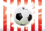 Voetbal fotobehang rood/wit, voetbalbehang Muurdeco4kids, Kinderen en Baby's, Kinderkamer | Inrichting en Decoratie, Verzenden