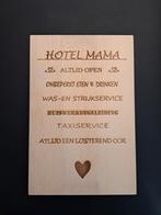 Hotel mama gegraveerd bord 20x30cm, Nieuw, Ophalen of Verzenden