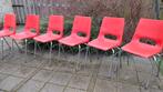 6 stuks Philippus Potter stoelen rood Ahrend de Cirkel, Ophalen, Gebruikt, Rood, Vijf, Zes of meer stoelen