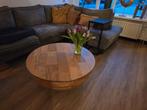 Ronde salontafel teakhout 90 cm doorsnede, Ophalen, Koopmans HH, Beatrixstraat 65E Beneden Leeuwen, Nieuw