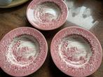 Wedgwood 6x diepe rode borden EIR england, Antiek en Kunst, Antiek | Servies los, Ophalen of Verzenden