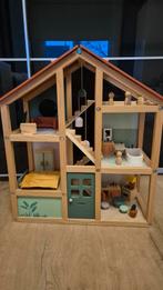 Houten poppenhuis, Kinderen en Baby's, Speelgoed | Poppenhuizen, Ophalen, Zo goed als nieuw, Poppenhuis