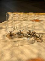 4 stuks vintage wijnglazen / champagne glazen, Ophalen of Verzenden