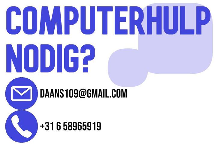 Computerhulp Nodig Zeeuws Vlaanderen?, Computers en Software, Overige Computers en Software, Nieuw, Ophalen