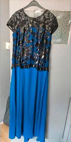 Blauw/zwart avondjurk, Kleding | Dames, Gelegenheidskleding, Blauw, Galajurk, Zo goed als nieuw, Maat 46/48 (XL) of groter