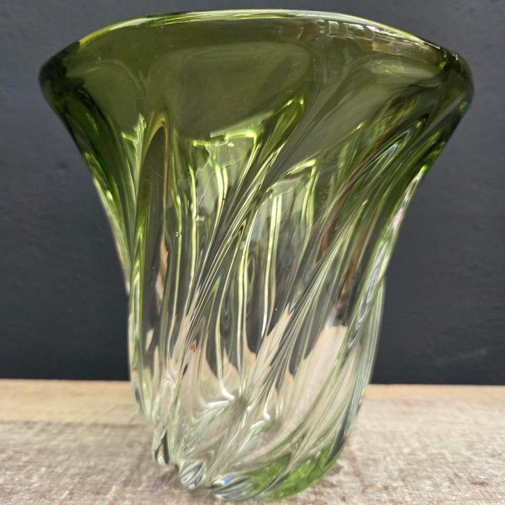 Rene Delvenne vaas van Val saint Lambert, Antiek en Kunst, Antiek | Glas en Kristal, Ophalen of Verzenden