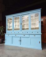 Grenen winkelkast | Oud blauwe buffetkast #2443, Niet ingevuld, 200 cm of meer, Niet ingevuld, Ophalen of Verzenden