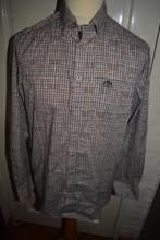 State of Art, overhemd met patroon, mt M, Bruin, State of art, Zo goed als nieuw, Halswijdte 39/40 (M)