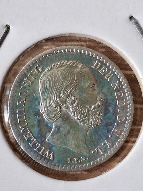 10 Cent (Dubbeltje) 1859 in bijzonder mooie kwaliteit., Postzegels en Munten, Munten | Nederland, Losse munt, 10 cent, Koning Willem III