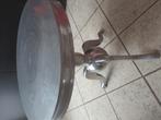 Bijzettafel zilver, Ophalen, Minder dan 55 cm, Gebruikt, Metaal of Aluminium