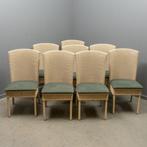 Brocante - Serie luxe Lloyd Loom stoelen!, Huis en Inrichting, Stoelen, Vijf, Zes of meer stoelen, Lloyd Loom, Metaal, Wit