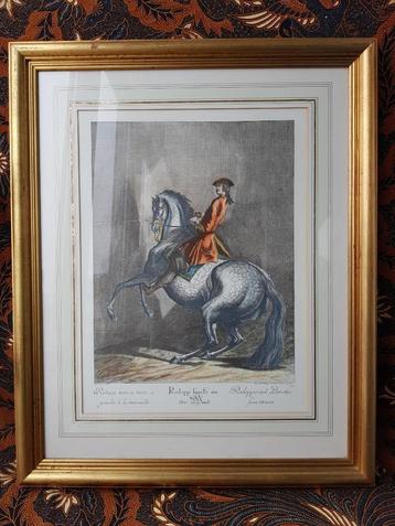 Prachtige grote antieke ingelijste gravure door Ridinger. beschikbaar voor biedingen