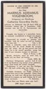 Marinus A. Vijgenboom 1878 Helmond + 1940 Helmond, 62 jaar, Verzenden