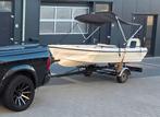 Visboot met Trailer & 5pk Honda Motor - Biminitop, Watersport en Boten, Ophalen of Verzenden, Gebruikt
