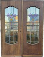 Set glas in lood deuren jugendstil 201x151cm., Ophalen