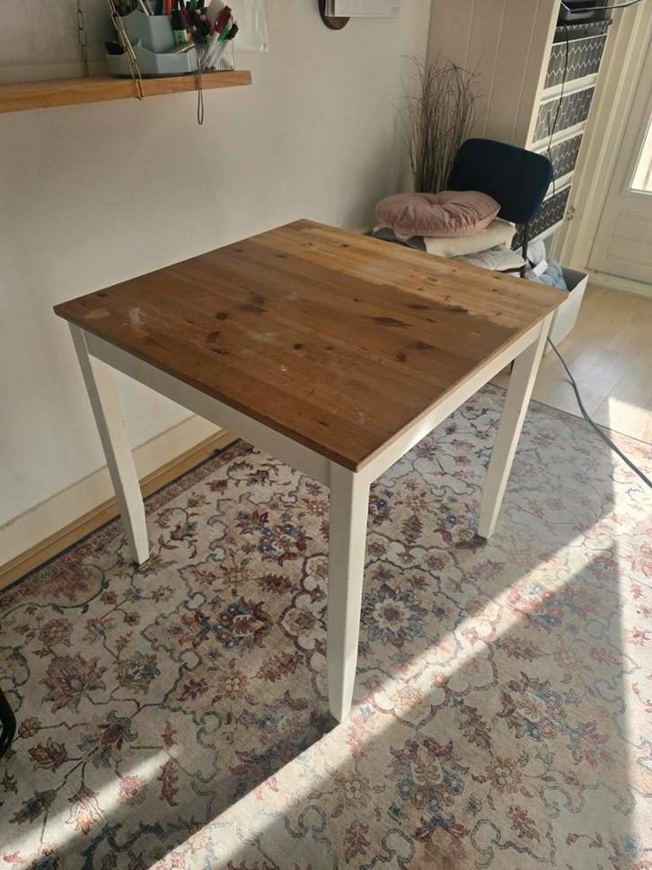 IKEA LERHAMN, Huis en Inrichting, Tafels | Eettafels, Gebruikt, 50 tot 100 cm, Rechthoekig, Ophalen