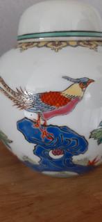Meerkleurig Chinees porceleinen gemberpotje compleet, Antiek en Kunst, Antiek | Vazen, Ophalen of Verzenden
