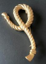 Touw flissen broche, Verzenden, Zo goed als nieuw, Overige materialen