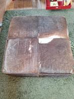 Lederen poef 70x70x36, Ophalen, Gebruikt, Leer, Modern