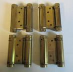 4 vintage koperen scharnieren,bommerscharnieren vr klapdeur, Verzenden