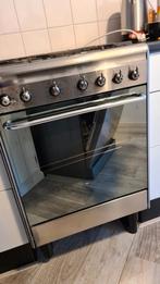 RVS Smegg gasfornuis met elektrische oven, 60 cm of meer, 4 kookzones, Vrijstaand, Ophalen of Verzenden