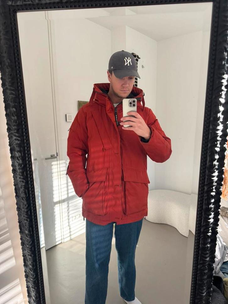 G-Star Raw Parka Rode Winterjas (Water Repellent), Kleding | Heren, Jassen | Winter, Zo goed als nieuw, Maat 52/54 (L), Rood, Verzenden