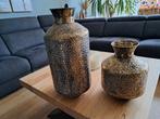Koperkleurige industriële vazen van Clyre & Eef - 56 en 36cm, Overige materialen, Overige kleuren, 50 tot 75 cm, Ophalen of Verzenden