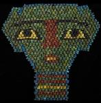 Egyptisch mummiemasker van faience kralen, Ophalen of Verzenden