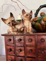 Groot oud poezenbeeld, Siamezen, Brocante beeldje, Ophalen of Verzenden