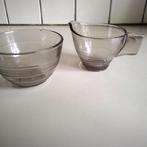 Copier leerdam rookglazen roomstel, Ophalen of Verzenden