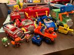 Paw Patrol Speelgoed Set - Marshal Brandauto + Mighty Pups, Ophalen of Verzenden, Gebruikt, Jongen of Meisje