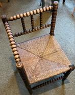 Stoeltje met rieten zitting, Huis en Inrichting, Stoelen, Ophalen, Gebruikt, Bruin, Eén