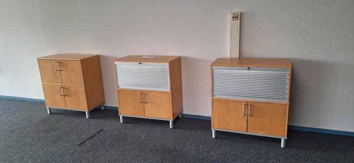 3 kantoor kastjes, Huis en Inrichting, Kasten | Roldeurkasten en Archiefkasten, Zo goed als nieuw, Minder dan 100 cm, 50 tot 100 cm