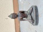 Antieke massieve bronzen boeddha dhumisparsho nudra, Huis en Inrichting, Woonaccessoires | Boeddhabeelden, Ophalen of Verzenden