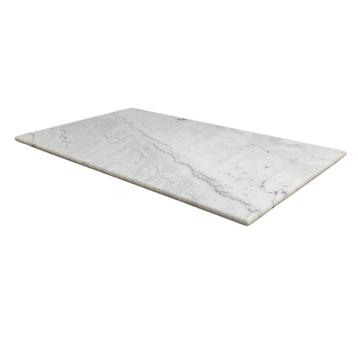 Rechthoekig marmeren tafelblad 100 x 60 cm - wit marmer  beschikbaar voor biedingen