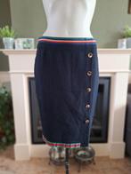 Caroline Biss blauwe rok met knopen 36 S gratis verz in NL, Kleding | Dames, Rokken, Zo goed als nieuw, Knielengte, Maat 36 (S)