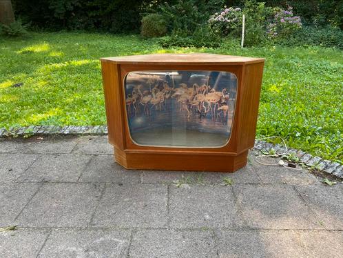 Vintage tv hoekmeubel met verlichting, opknapper, Huis en Inrichting, Kasten | Televisiemeubels, Gebruikt, Minder dan 100 cm, 100 tot 150 cm