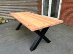 Tuintafel Douglas met stalen X-poten, Tuin en Terras, Ophalen, Nieuw, Rechthoekig, Hout