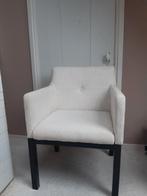 Eetkamer stoel Jan des Bouvrie, wit, 2 stuks gratis, Huis en Inrichting, Stoelen, Ophalen, Gebruikt, Wit, Stof