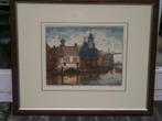 Delfshaven R.dam, Pr. Zuurvr Kleurets van Van Munster, Antiek en Kunst, Kunst | Etsen en Gravures, Ophalen of Verzenden