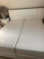 Witte Kunstleren Boxspring 180x200, Ophalen, Overige materialen, Gebruikt, Wit